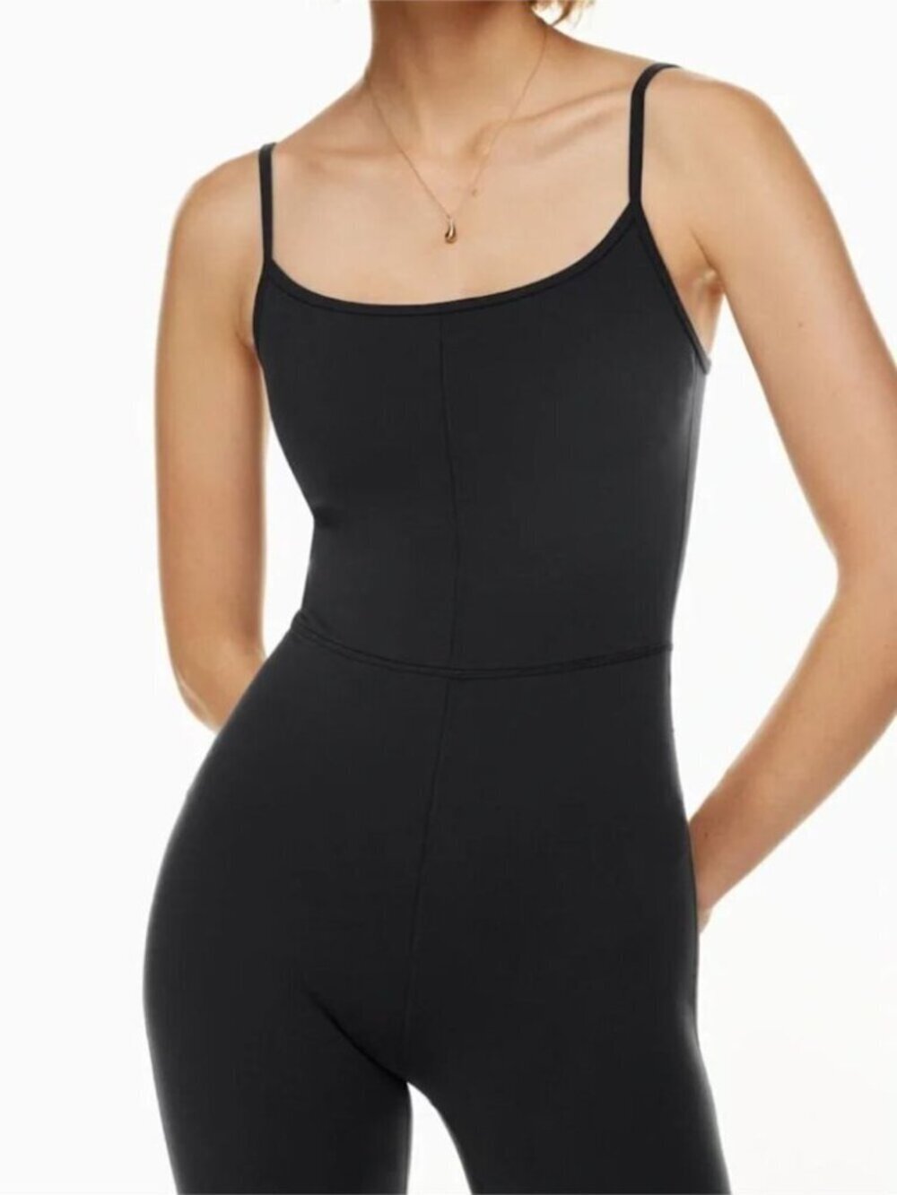 Aritzia Wilfred Free Divinity Kick Flare Jumpsuit Black Size Small - Picture 3 of 8